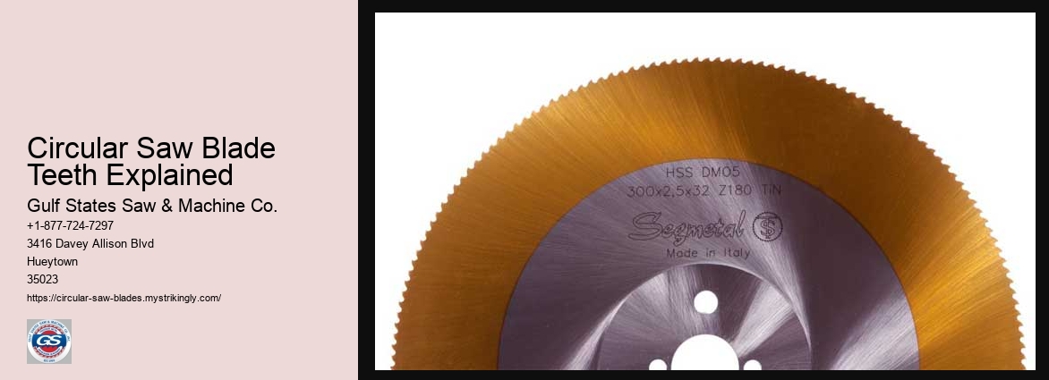 Circular Saw Blade Teeth Explained